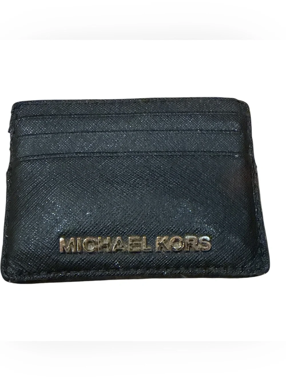 Michael Kors Black Cardholder with Gold Logo